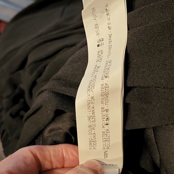 Zara Basic Black Long Sleeve Dress - Size Large - Picture 8 of 9